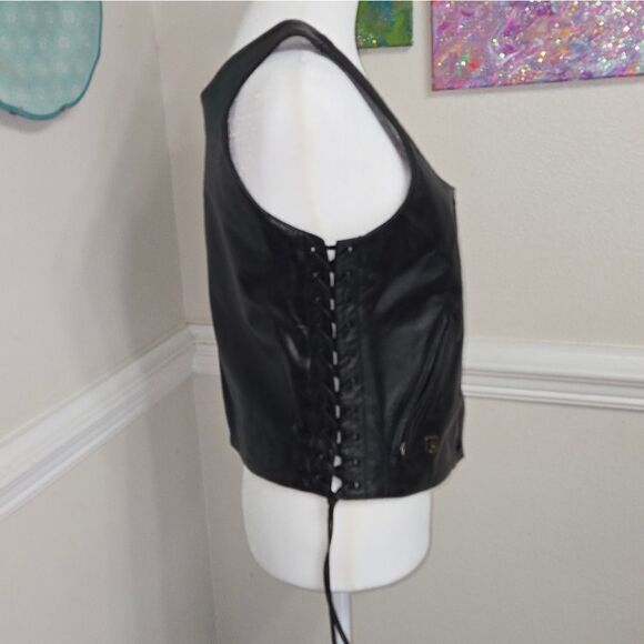 NWOT Authentic Harley Davidson Leather Vest - Picture 6 of 14